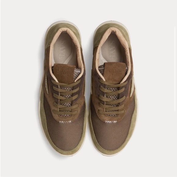 EUC SAYE Modelo 95 Terra - Suede Leather Green Sneakers Size 10 - Picture 9 of 10